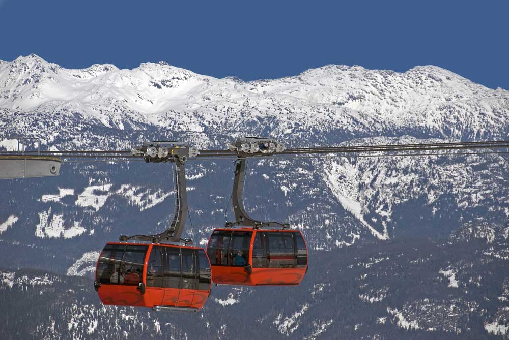whistler gondolas in transit