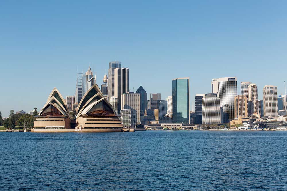 shot of Sydney Australia from the water